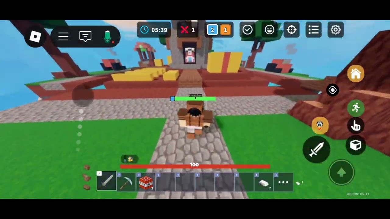 Playing bedwars with 