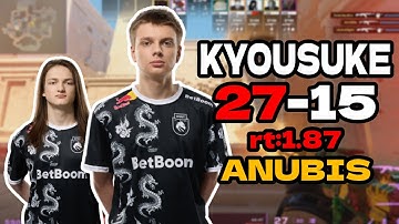 🔥kyousuke (27-15) rt:1.87 w/Mokuj1n l EU FACEIT RANKED (anubis) | #cs2 #pov