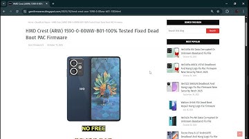 HMD Crest ARW 1590 0 00WW B01 100% Tested Fixed Dead Boot PAC Firmware