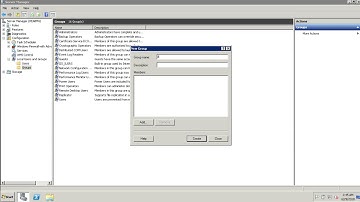 Creating User Accounts and Groups in Windows Server 2008 R2