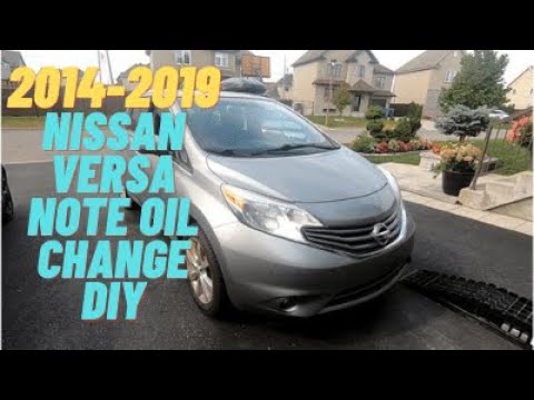 nissan versa note oil change 2014-2019 DIY.