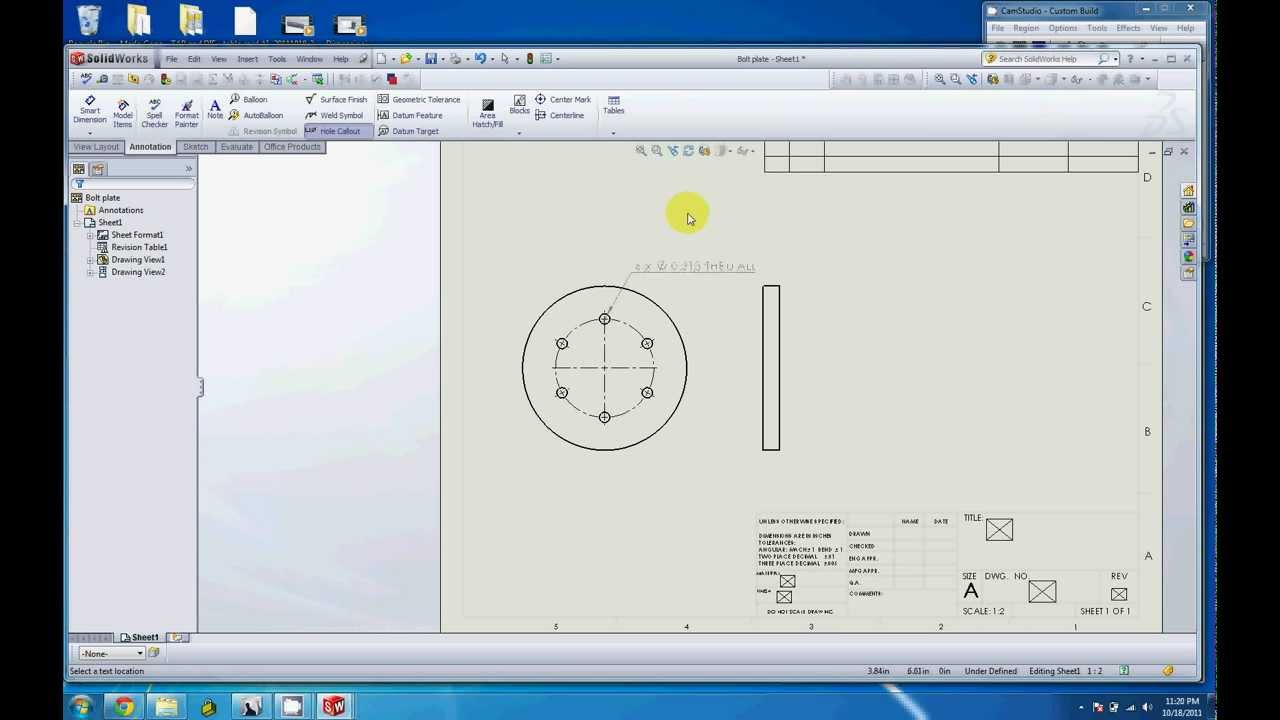 dimensioning-a-bolt-hole-pattern-in-a-drawing-youtube