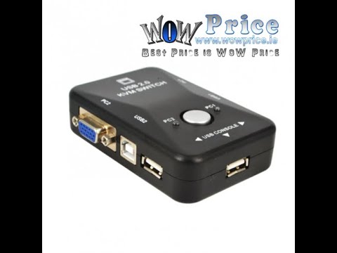 USB 2 0 KVM Switcher 2 Port VGA SVGA Switch Box Mouse Keyboard