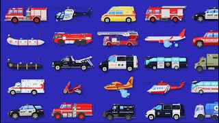 Learn Emergency Vehicles | Police Car, Ambulance, Fire Truck For Kids