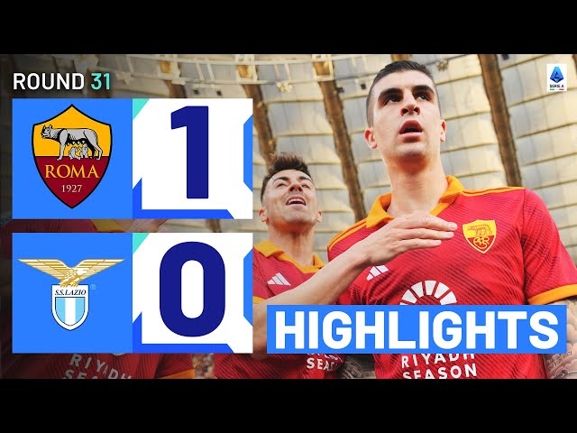 ROMA-LAZIO 1-0 | HIGHLIGHTS | Mancini secures derby glory for the Giallorossi | Serie A 2023/24 class=