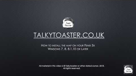 Install Maps on a Fenix 5x (via Windows)
