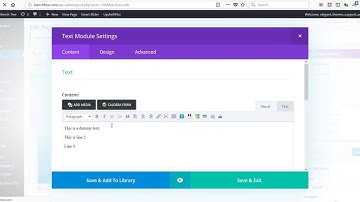 Line breaks in Text module - Divi