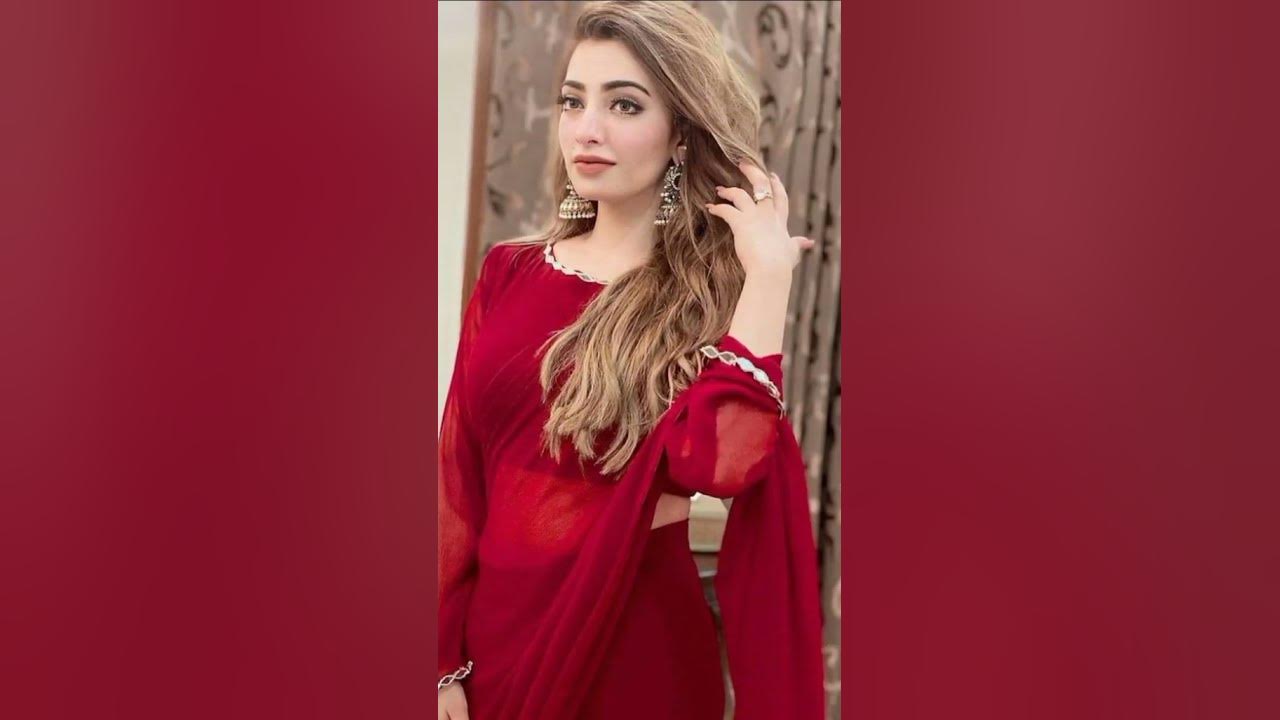 Nawal Saeed Latest Tik Tok Video 2023 Lovely In Red Sari ️ ️