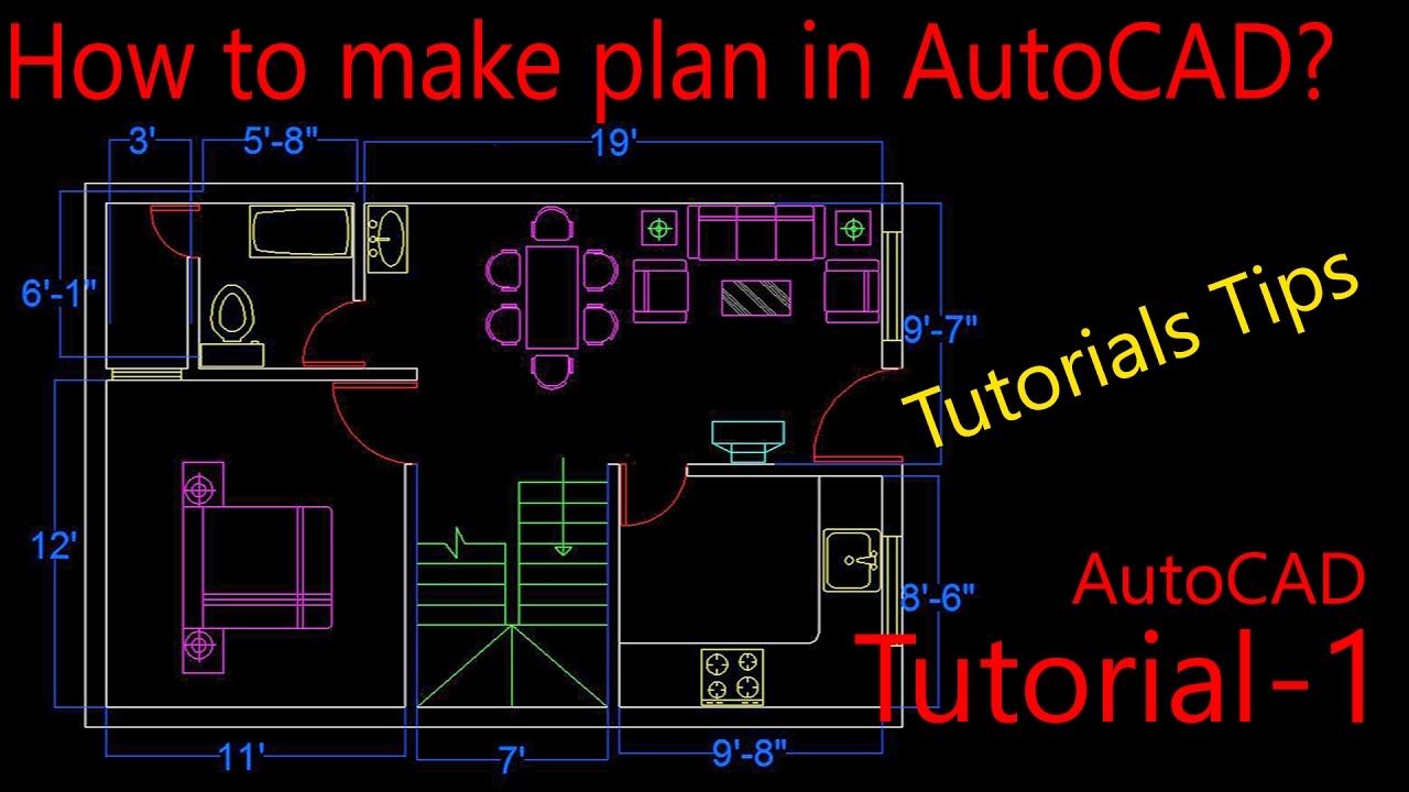 AutoCAD Tutorials Hindi Plan making in AutoCAD 