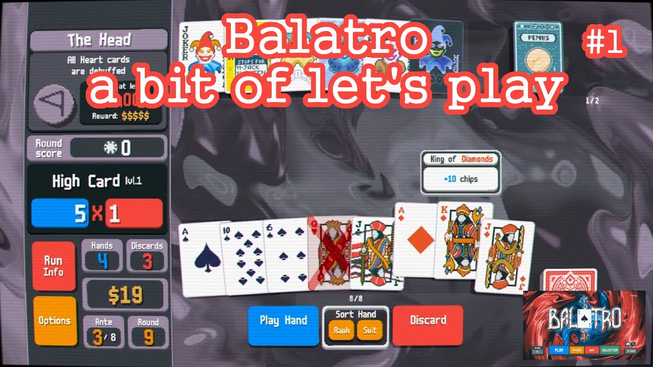 Balatro - a bit of let's play #1 (w commentary) - YouTube
