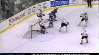 Game 5 1993 Patrick Division Final    Benoit Hogue and Brian Mullen combine for a Goal