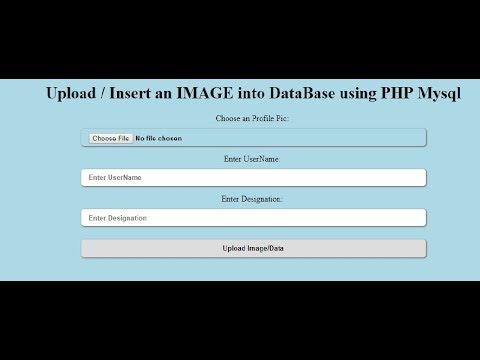 Video: Jak Vložit Obrázek Do Databáze