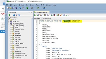 APEX23.SQL01: SQL command that creates a view (stored query, dynamic table)