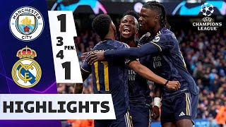 Man City vs Real Madrid 1- 1 Extended Highlights \& full Penalty Shootout   Champions League 2023\/24