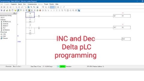 DELTA PROGRAMMING  HOW TO USE INC & DEC INSTRUCTION  CREATE UP DOWN COUNTER USING INC & DEC........