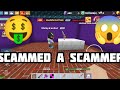 I scammed a scammer in skyblock  blockman go skyblock blockmango