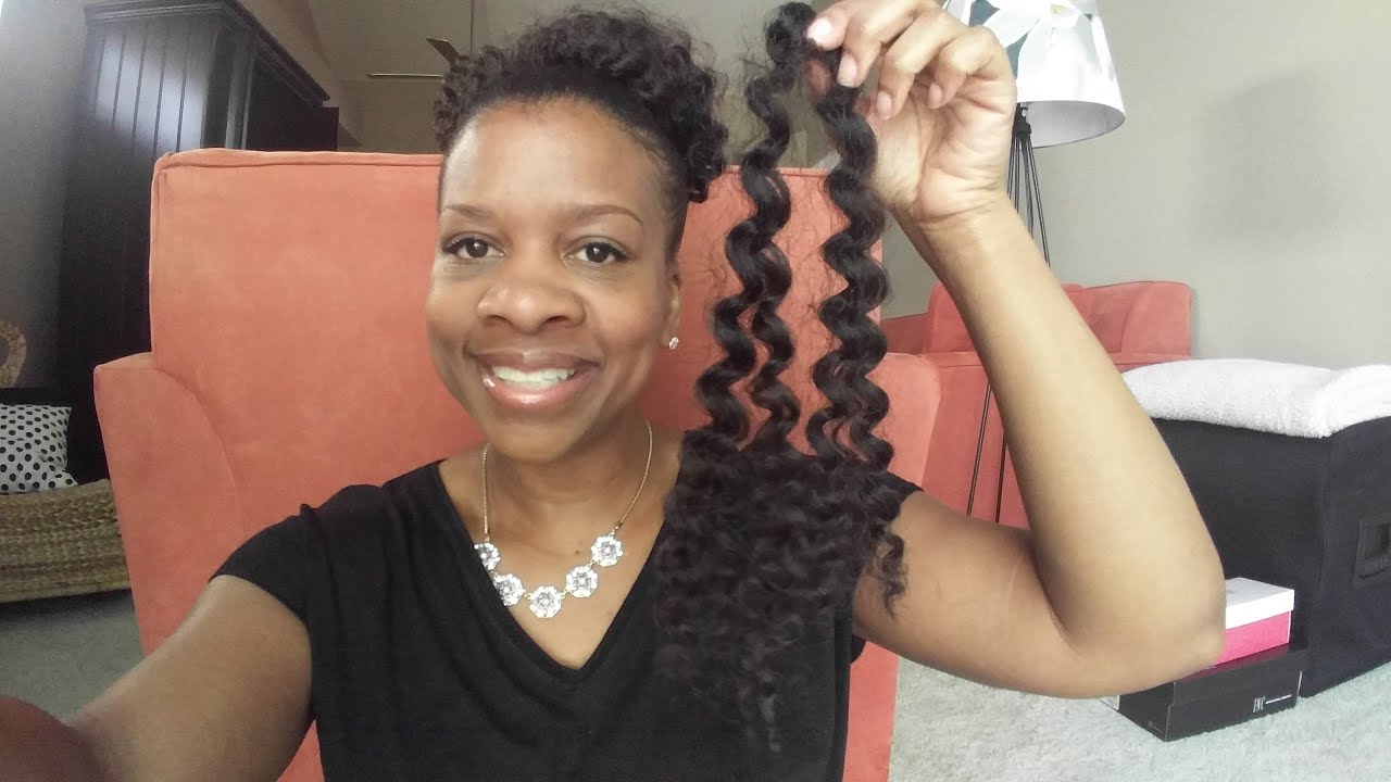 Messy Bun Recycled untwisted crochet hair YouTube