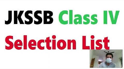 JK SSB Class IV Selection List || Campaign #jkssbwakeup