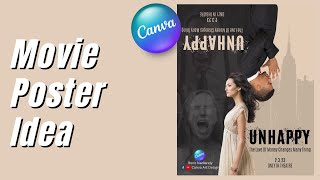 Movie Poster Design Idea | Easy Canva Tutorial screenshot 5