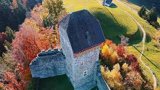 Wattwil Switzerland | Iberg Castle | Swiss golden season | Switzerland 4K | drone | Swiss Castles