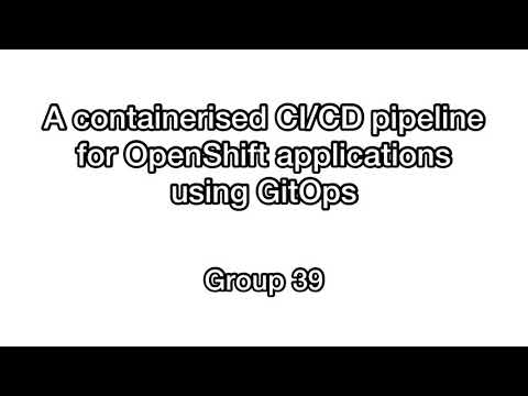 DevOps containerized CI/CD Pipeline deploying to OpenShift