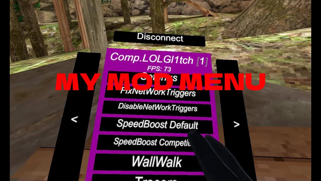 My mod menu Gorilla Tag Mod Menus - YouTube