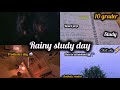 Rainy Study Vlog 🌧️ | As a 10 grader 🌱 | productive and monsoon - aesthetic motivation #studywithme