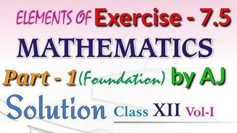 Exercise 7.5 Solution of 1 to 2 Question | 7th Chapter Differentiation, 12th Elements of Mathematics