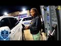 Woman Tries to Run Over Boyfriend at Gas Station