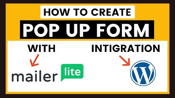 How do I create a popup in WordPress using Mailerlite ?