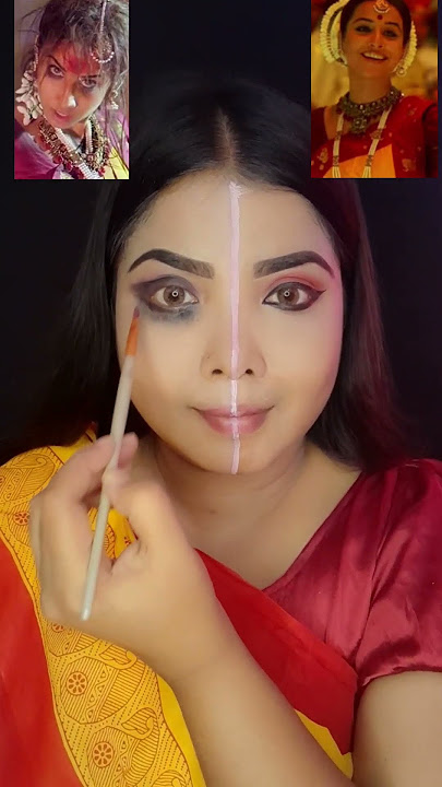 Bhool bhulaiya Viday Baalan (Manjulika) Makeup Look/ #bhulbhulaiya #Vidaybaalan #makeuplook #shorts