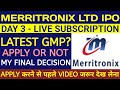 Merritronix IPO 🔴Merritronix IPO Review 🔴Merritronix IPO Gmp Today 🔴Merritronix 🔴Merritronix Ltd IPO