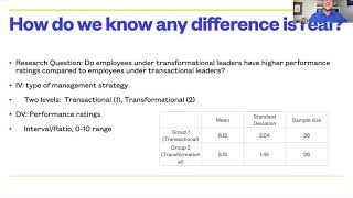 Comparing Means of Groups