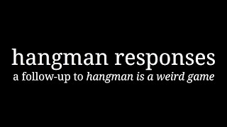 hangman responses