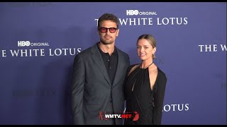Theo James and Ruth Kearney arrive at HBO's "The White Lotus" Season 2 premiere