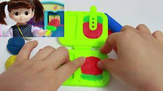 콩순이 냉장고 수박 아이스크림 만들기 Kongsuni Refrigerator Toy Play Doh Ice Cream