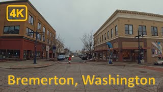 Driving in Downtown Bremerton, Washington  4K60fps