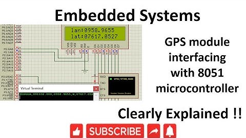 [ES-EN-32] GPS module interfacing with 8051 Microcontroller