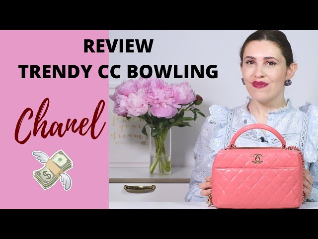 CHANEL TRENDY CC Bowling BAG WHAT FITS, 20P, 20S EARRINGS & O CASE