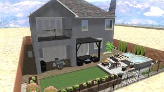 New landscape with Swim Spa / Hot tub