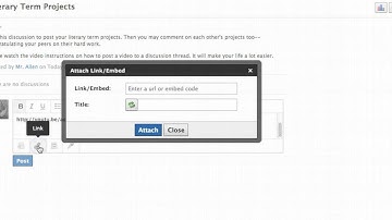 How to Post Video to a Discussion Thread in Schoology