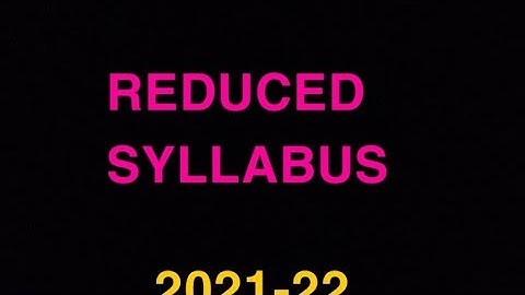 11th English (Reduced syllabus) 2021-22