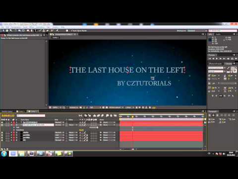 CZTUTORIÁL – After Effects 057 – Last house on the left trailer titles