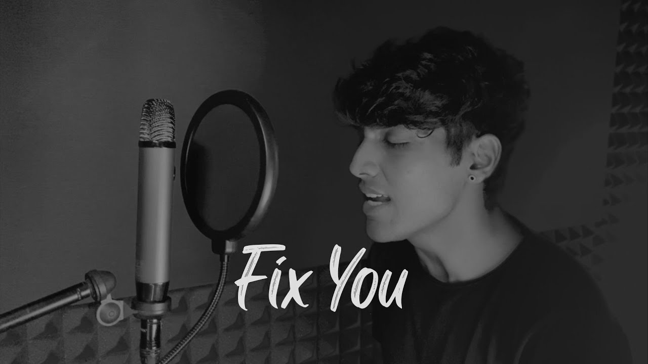 Fix You Coldplay Cover by JVEE (Lyrics Video) YouTube