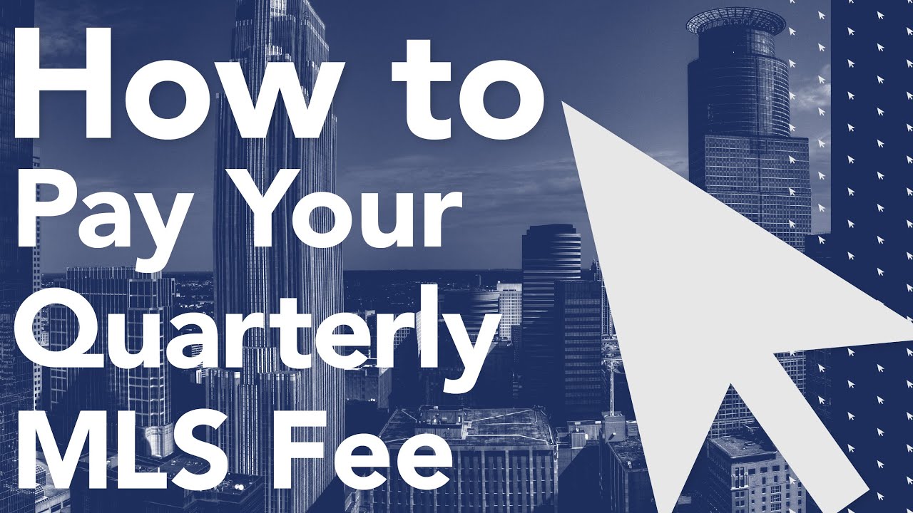 How to Pay Your Quarterly MLS Fees YouTube