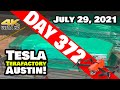 Tesla Gigafactory Austin 4K  Day 372 - 7/29/21 -Tesla TX- CYBERTRUCK HARDWARE ARRIVES AT GIGA TEXAS?