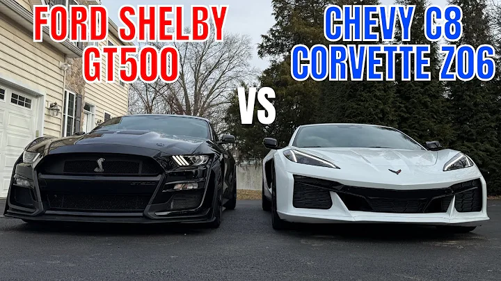 American Sports Car vs. American Supercar: Shelby GT500 vs. C8 Z06! #Ford #Mustang #Chevy #Corvette