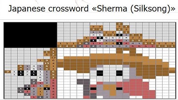 Color Nonogram | Sherma (Silksong) 🕸️ – Japanese Crossword Pixel Art (18x18)