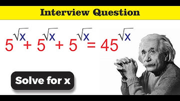 A Nice Math Olympiad Interview Question l Exponential Equation with Square Roots