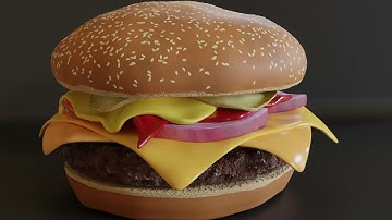 Making a 3D Krabby Patty with the Works in Blender